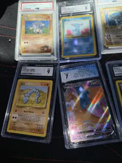Pokemon TCG eight Pokemon cards and one Yu-Gi-Oh card - Image 1