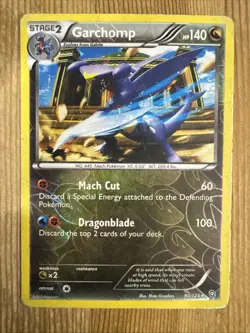 Garchomp 90/124 - Dragons Exalted - Reverse Holo Rare - Pokemon Card DMG - Image 1