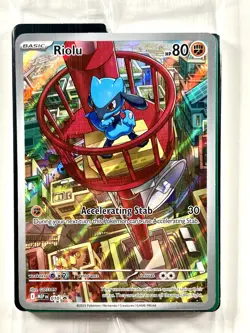 Riolu MEP 010 Pokemon Mega Evolution Black Star Promo Card Sealed w/dividers - Image 1