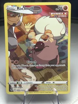 Rockruff TG07/TG30 - Silver Tempest Trainer Gallery NM Pokemon Card TCG - Image 1