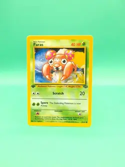 Pokemon Cards: Jungle 1st Edition Common: Paras 59/64 LP - Image 1