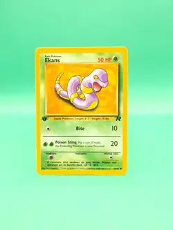 Pokemon Cards: Team Rocket 1st Edition Common: Ekans 56/82 LP - Image 1