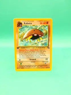 Kabuto 50/62 1st Edition Fossil Common Pokemon Card LP - Image 1