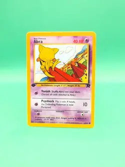 Abra 49/82 1st Edition Team Rocket Common Pokemon Card NM - Image 1