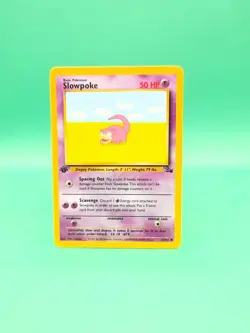 Slowpoke 55/62 1st Edition Fossil Common Pokemon Card LP/NM - Image 1