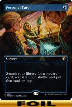 1x - Personal Tutor - FOIL BORDERLESS #633 - Commander Masters - NM MTG - Image 1