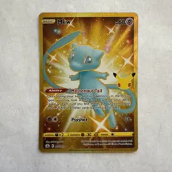 Pokemon Mew Holo Rare TCG Gold Card Celebrations 25th Anniversary 025/025 NM - Image 1