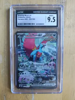 Pokemon TCG Roaring Moon EX Special Illustration, CGC 9.5, Paradox Rift 251/182 - Image 1