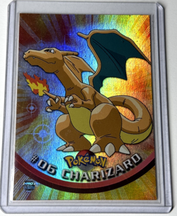 Topps Pokemon TV #06 Charizard Rainbow Foil Blue Logo NM-MINT - Image 1