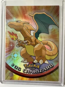 Topps Pokemon TV #06 Charizard Rainbow Foil Blue Logo NM-MINT - Image 4