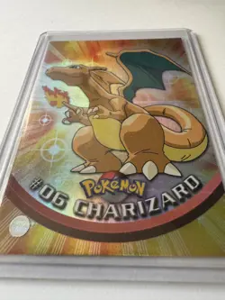 Topps Pokemon TV #06 Charizard Rainbow Foil Blue Logo NM-MINT - Image 5