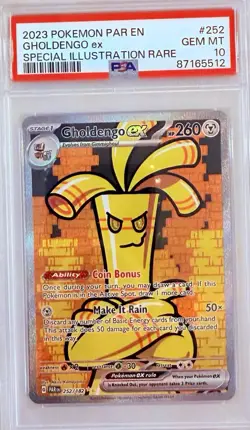 2023 Pokemon Par En Gholdengo Ex Special Illustration Rare 252/182 PSA 10 - Image 1