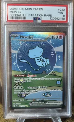 2024 POKEMON PAF EN-PALDEAN FATES SIR Bubble Mew #232 MEW EX PSA 9 - Image 1
