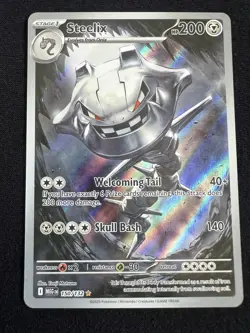 Steelix 150/132 Me01: Mega Evolution Holo Pokemon Illustration Rare Near Mint NM - Image 1