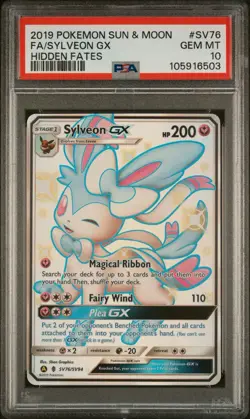 PSA 10 Shiny Sylveon GX Hidden Fates Pokemon Sun & Moon - Image 1