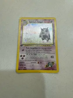 Pokemon TCG Sabrina's Gengar Holo Rare 1st Edition Gym Heroes 14/132 HP - Image 1