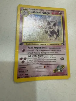 Pokemon TCG Sabrina's Gengar Holo Rare 1st Edition Gym Heroes 14/132 HP - Image 4