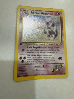 Pokemon TCG Sabrina's Gengar Holo Rare 1st Edition Gym Heroes 14/132 HP - Image 5