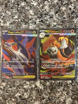 Pokemon Mega Evolutions Full Art Ex Lot Latias And Camerupt Mega EX’s 2 Cards - Image 1