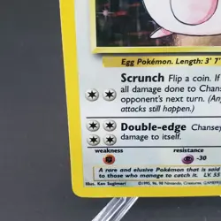 Chansey Base Set 3/102 Pokemon TCG Card Holo Rare WOTC Vintage 1999 - Image 3