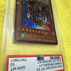 2004 Armed Dragon LV7 SOD-EN015 ULTRA RARE Yugioh Card GM PSA 10 - Image 5