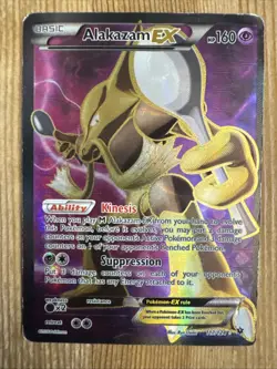 Alakazam EX - 117/124 - Pokemon Fates Collide Full Art Ultra Rare Card DAMAGED - Image 1
