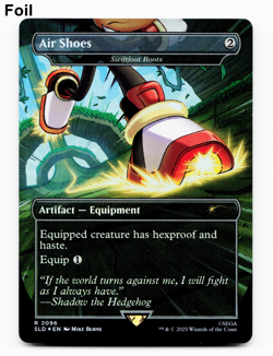 Air Shoes (Rainbow Foil) [Secret Lair x Sonic] MTG SLD 2096 - Swiftfoot Boots - Image 1