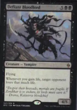 Defiant Bloodlord - Battle for Zendikar: #107, Magic: The Gathering Nm R151 - Image 1