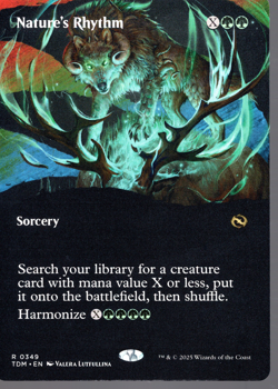 Nature's Rhythm BORDERLESS MTG Tarkir: Dragonstorm NM/M #349 - Image 1