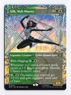 Silk, Web Weaver (Borderless) 0215 (R) MTG Marvel's Spider-Man (SPM) - Image 1