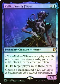 1 x FOIL Zellix, Sanity Flayer Commander Legends: Battle for Baldur's Gate 652 - Image 1