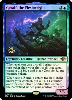 MTG FOIL Geralf, the Fleshwright Prerelease Outlaws of Thunder Junction - - Image 1