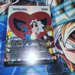 MTG Wedding Ring Borderless Foil Marvel's Spider-Man NM - Image 1