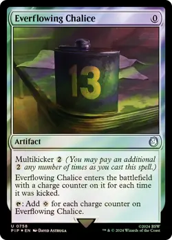 MTG FOIL Everflowing Chalice Surge Foil - Fallout Commander #758 - Image 1