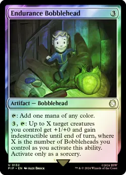 MTG FOIL Endurance Bobblehead - Fallout Commander #132 - Image 1