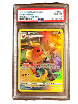 Flareon UR #TG01 CRACKED SLAB - PSA NM-MT 8 - Brilliant Stars TG - Pokemon TCG - Image 1