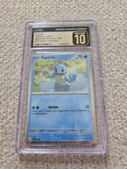 CGC Pristine 10 Squirtle Black Star Promos 048 Holo 2023 151 Poster Pokemon #048 - Image 1