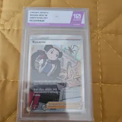 2023 Pokemon SWSH Crown Zenith #GG66 Full Art Roxanne PSA 10 Gem Mint - Image 1
