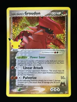 Team Magma's Groudon 9/95 Ultra Rare Celebrations Pokemon TCG Near Mint - Image 1
