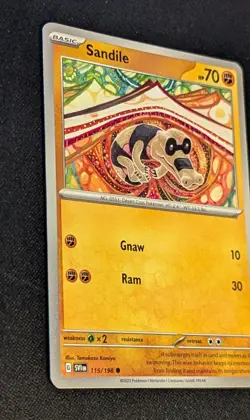 Pokemon TCG: Sandile, Scarlet & Violet Base Set, 115/198, Common, Pack Fresh - Image 3