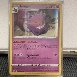 Pokemon TCG Gengar Sword & Shield Base Set 085/202 Holo Holo Rare - Image 1