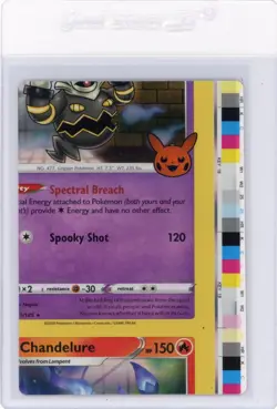 POKEMON HALLOWEEN DUSK/CHAN Holo Error Miscut NFC Trick or Trade Holo EDGE SHEET - Image 1