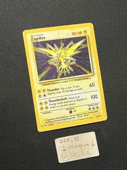 Pokemon 1999 WOTC Base Set - Zapdos - 16/102 - Holo Rare - Vintage - LP/MP - Image 3