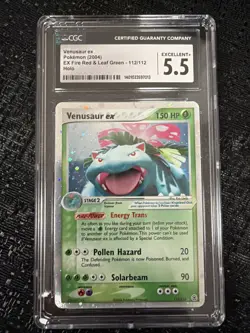 2004 POKEMON EX FIRE RED & LEAF GREEN #112 VENUSAUR EX-HOLO CGC 5.5 - Image 1