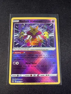 Radiant Alakazam 059/195 - Silver Tempest Ultra Rare Pokemon TCG NM - Image 1