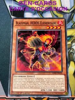 CARTE Yu Gi Oh BLAZEMAN, HEROS ELEMENTAIRE LEHD-FRA16 1ere edition - Image 1
