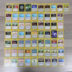 64 POKEMON TRAINER CARDS TCG COMMONS/UNCOMMONS VARIOUS SETS TEAM ROCKET - Image 1