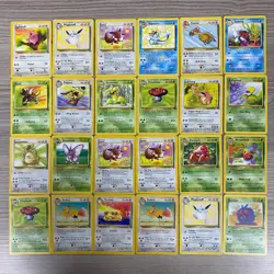 87 POKEMON MIXED CARDS TCG COMMONS/UNCOMMONS JUNGLE SET PARAS JIGGLYPUFF NIDORAN - Image 3