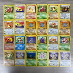 87 POKEMON MIXED CARDS TCG COMMONS/UNCOMMONS JUNGLE SET PARAS JIGGLYPUFF NIDORAN - Image 4