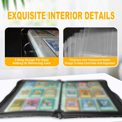 Trading Ygo Card Binder Fits 900 Cards Card Collector Album Holder,With 50 Remov - Image 4
